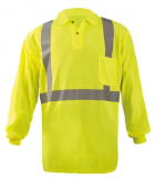 Moisture Wicking, Birdseye, Hi-Viz Long Sleeve Polo LWLUXLSPP2B