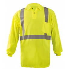 Moisture Wicking, Birdseye, Hi-Viz Long Sleeve Polo LWLUXLSPP2B
