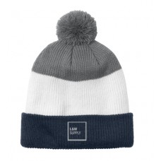 Port Authority Cozy Striped Pom Beanie WBLWC979 Port Authority Cozy Striped Pom Beanie WBLWC979