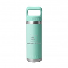 YETI Rambler 18oz Water Bottle with Color-Matched Straw Cap LWYTR18CSB
