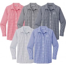 Men's Long Sleeve Gingham Easy Care Dress Shirt LWW644
